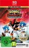 The image is a product packaging for the Nintendo Switch game 'Sonic X Shadow Generations - Day One Edition'. It features the game's title, characters Sonic and Shadow, and various game-related graphics and text. Produktbild-Vorschau