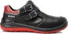 A side view of a black and red safety shoe. Produktbild-Vorschau