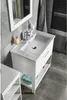ZUNO 75 Lavabo in Vetroceramica 75x45cm, bianco Anteprima dell’immagine prodotto 3