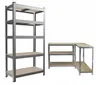 Two shelving units, one tall and narrow, the other L-shaped, are displayed against a white background. Náhled obrázku produktu