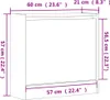 vidaXL Schoenenkast, wit, 60x21x57 cm, van houtvezel Productafbeelding-voorbeeld 8