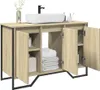 vidaXL Umývadlová skrinka Sonoma dub 91x35x60 cm materiál Náhľad obrázku produktu 2
