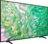 A side view of a large flat-screen television with a colorful abstract image displayed on its screen. Produktbild-Vorschau