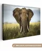 MuchoWow® - Leinwandbilder - Elefant - Natur - Gras - Tiere Produktbild-Vorschau 1