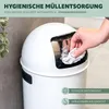 eluno Pushmülleimer 25 Liter aus Stahlblech, Retro Produktbild-Vorschau 3