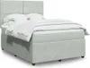 Boxspringbett mit Matratze Hellgrau 140x190 cm Samt Produktbild-Vorschau 2