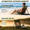 Strandmatte mit Rückenlehne,Strand Klappstuhl,Klappbar Produktbild-Vorschau 4
