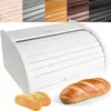 Creative Home Porta-Pane Legno Bianco | 38x28,5x17,5cm Anteprima dell’immagine prodotto 1