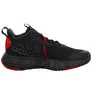 A side view of a black Adidas sneaker with red accents. Podgląd zdjęcia produktu
