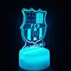 Noční lampička pro děti Logo FC Barcelona 16 LED 3D + Náhled obrázku produktu 3