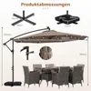 Slnečník COSTWAY 300 cm so stojanom, LED osvetlením a Náhľad obrázku produktu 3