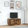 vidaXL TV skrinka s LED osvetlením, dymový dub 100x41x50 cm Náhľad obrázku produktu 4
