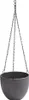 Dehner Hängeampel, Ø 22 cm, Höhe 20 cm, Keramik, dunkelgrau Produktbild-Vorschau 1
