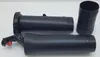 Three black plastic components of a garden tool are laid out on a white surface. Produktbild-Vorschau