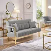 Yaheetech Polstersofa mit Armlehnen & Beine aus Metall Produktbild-Vorschau 3
