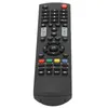 A black remote control with various buttons is shown against a white background. Voir les images du produit