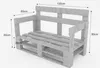 Lermowood Palettenmöbel Mpe Sofa 120 x 60 cm Natur | Produktbild-Vorschau 3