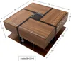 A diagram of a wooden coffee table with dimensions indicated by measurement lines and numbers. Produktbild-Vorschau