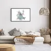 Gerahmtes Poster - Schwarzer Rahmen - Hirsch Abstraktion - Produktbild-Vorschau 7