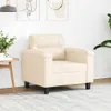 vidaXL Sessel Beige 60 cm Mikrofasergewebe Produktbild-Vorschau 2
