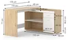 Eckschreibtisch Vicco Noira Sonoma 135 x 77 cm mit Produktbild-Vorschau 7