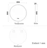LED Spiegel rund 80cm mit Uhr Warm/Neutral/Kaltweiß dimmbar Produktbild-Vorschau 8