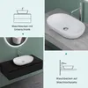 A collage of images showing different bathroom sink installations and diagrams. Produktbild-Vorschau