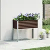 vidaXL Záhradný kvetináč hnedý 100 x 45 x 90 cm oceľ Náhľad obrázku produktu 3