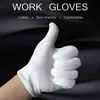 12 Paar Weiße Handschuhe Baumwolle Weiche Produktbild-Vorschau 3