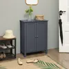 VASAGLE Badschrank doppeltürig 80 x 60 x 30 cm aus MDF mit Produktbild-Vorschau 3
