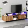 Merax Armoire TV avec LED et portes rabattables, support TV Voir les images du produit 7