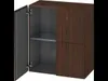 Halbhochschrank L-CUBE 700x363x800mm nussbaum gebürstet Produktbild-Vorschau 3