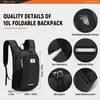 Ultraleichter Faltbarer 10L Rucksack Schwarz - Outdoor Produktbild-Vorschau 4
