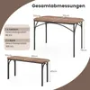 COSTWAY 3-teiliges Esstisch Set , Küchentisch mit 2 Bänken Produktbild-Vorschau 3
