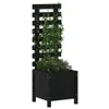 The Living Store Pflanzkübel Rankhilfe Schwarz 39x39,5x114 Produktbild-Vorschau 4