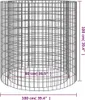 vidaXL Gabionen-Feuerstelle Ø 100 cm Verzinktes Eisen Produktbild-Vorschau 5