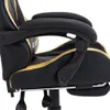 vidaXL Gaming-Stuhl mit Fußstütze Golden und Schwarz Produktbild-Vorschau 6