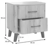 Table de chevet HWC-P42, commode de chevet, 2 tiroirs, MDF, Voir les images du produit 10