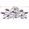 vidaXL Plafonnier Blanc & Violet Feuilles acryliques 3 × Voir les images du produit 4