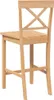 A wooden bar stool shown from the back. Anteprima dell’immagine prodotto
