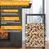 Półka na drewno kominkowe Ikodm, stojak na drewno opałowe, Podgląd zdjęcia produktu 3