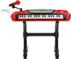Keyboard Pianino Organy dla Dzieci Mikrofon Stołek Czerwony Podgląd zdjęcia produktu 3