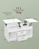 A diagram of a white coffee table with dimensions and load capacity indicated. Produktbild-Vorschau
