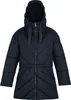 A studio shot of a dark blue puffer jacket. Voir les images du produit