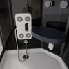 Interior of a modern shower cabin with various fixtures. Náhled obrázku produktu