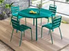 Gartentisch rund 110 cm aus Metall - Meeresblau - MIRMANDE Produktbild-Vorschau 5