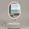 Miroir de salle de bain ovale 45x80cm, mémoire + dimmable + Voir les images du produit 1