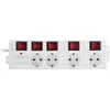 LogiLink Steckdosenleiste 4-fach mit 5 Schaltern weiß Produktbild-Vorschau 2