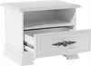Nachttisch weiß matt 55x41x47 cm mit Schublade und Regal im Produktbild-Vorschau 5