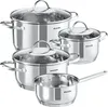 tectake® Kochtopfset Bologna 7-teilig, aus Edelstahl, für Produktbild-Vorschau 1